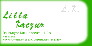 lilla kaczur business card